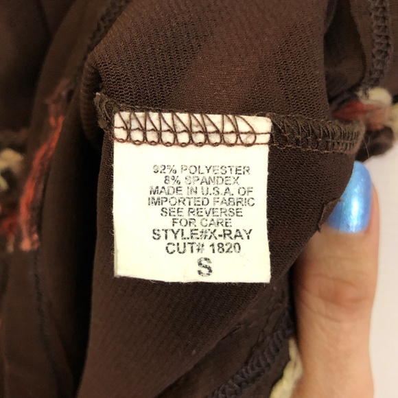 Gee Loretta Sheer Mocha Blouse / Yarn Design S - Picture 4 of 8